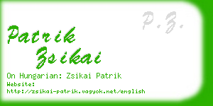 patrik zsikai business card